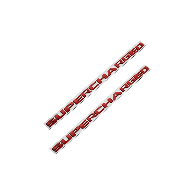 2X Supercharged Letter Emblem Metal Badges Nameplate Logo (Red)