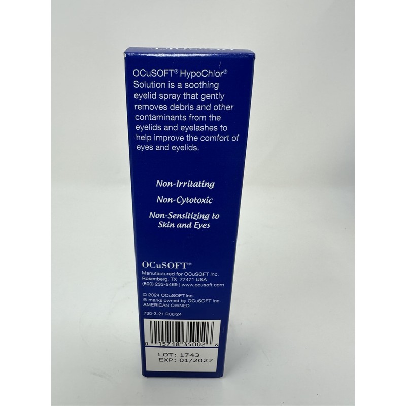 OCuSOFT HypoChlor Solution for Eyelids/Eyelashes, 2oz (2 Pack)