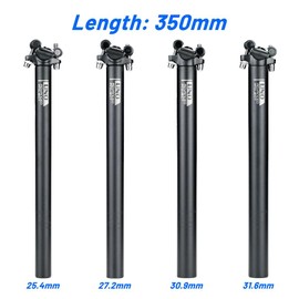 DJC Ultralight Bike Seatpost MTB Straight/Floating Seatpost 25.4 27.2 28.6 30.9 31.6mm X 350mm Mountain Bike Seat Tube Seatpost (Silver Straight, 27.2mm)