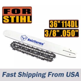 Holzfforma USA 36Inch 3/8 .050" 114DL Holzfforma Bar & Chain For Stihl Chainsaw MS440 MS660