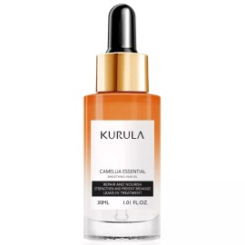 Kurula 쿠룰라 헤어 오일 카멜리아 하이드레이팅 세럼 - 건조하고 손상된 모발과 곱슬머리를 위한 영양 윤기를 Kurula Hair Oil Camelia Hydrating Serum - Nourishing Shine for Dry, Damaged, and Curly Hair