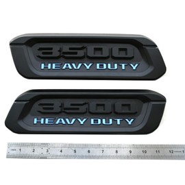 Pair New 3500 Emblems Replacement for 3500 Heavy Duty Left Right Side Badges Hood 68362221AB 68362220AB 2019-2022 (Blue Black)