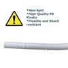 PE White Corrugated Flexi Pipe Tube Non-Split 13mm - 2m