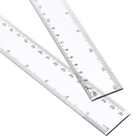 3 Pack 6 8 12 Inch Straight Plastic Rulers Measuring Ruler Tool Clear