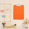 Piasoenc Plastic Clipboards, Translucent Clip Board with Low Profile, Orange