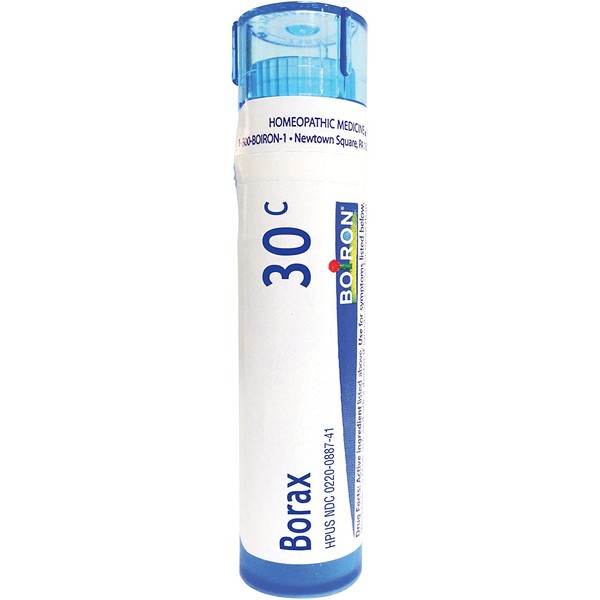 Boiron Borax 30C, 80 Pellets, Homeopathic Medicine for Canker Sores