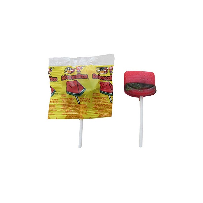 Rebanaditas Lollipops Paletas Con Chili (With Chile), 40 Pieces Bundled