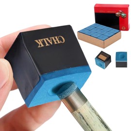 IATAHI Billiard Chalk, Pack of 12, Billiard Chalk Accessories, Pool Cue Cube, Billiard Chalk Blue, Calcium Carbonate, Non-Slip Billiard Accessories Chalk, Billiard Chalk for Amateurs and Professionals