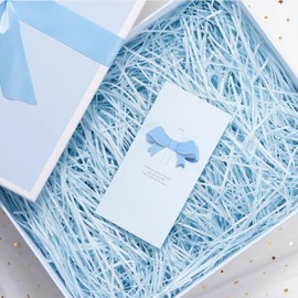 Lukdin Multicolor Recyclable Paper Shred Easter Grass – Eco-Friendly Basket and Gift Box Filler for Easter Party Decorations (blue)