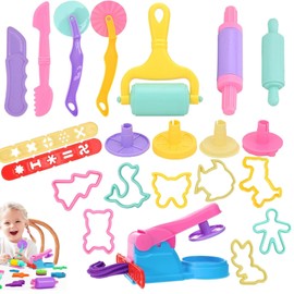 22 PCS Play Dough Tools, Playdough Accessories, Dough Tools, Playdough Tools Kit, Play Dough Accessories Molds, is a Ideal Gift for Children, Stimulating Children's Creativity (Color Random)