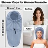 4 Pack Extra Large Shower Cap for Braids/Curly Hair/Dreadlock |