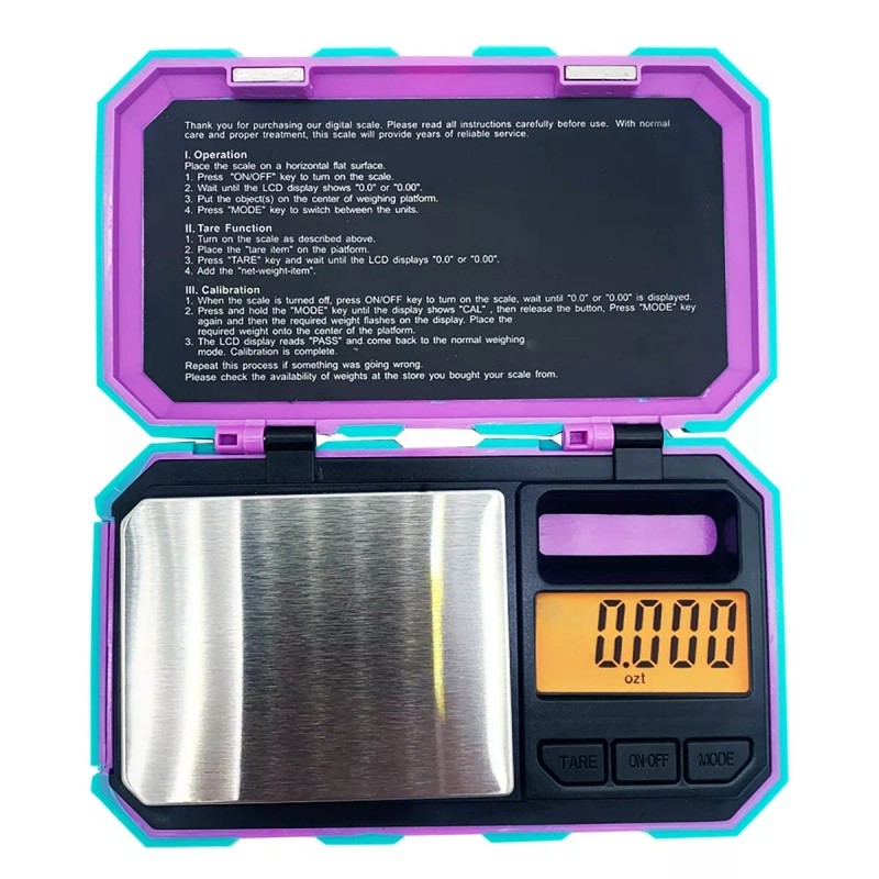 Fuzion PINK Turqoise Digital Pocket Scale 200g x 0.01g Jewelry