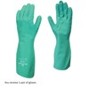 SHOWA 730 Chemical Resistant Gloves, 15-mil Nitrile with Cotton Flock