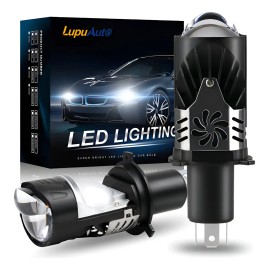 Par Led Faro Mini Lupa Proyector Focos H4 Altoy Bajo Canbus H4 Negro Blanco Frío