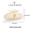LILIE&WHITE Acrylic Letter Hair Clips For Women Stylish P Monogram