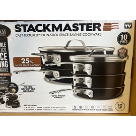 Gotham Steel STACKMASTER Pots Non-Stick  10 Piece Cookware Set