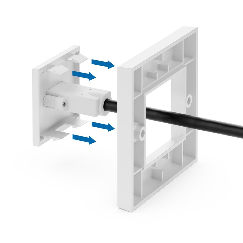 deleyCON HDMI Wall Socket 1x HDMI Port Flush-Mounted 3D Full