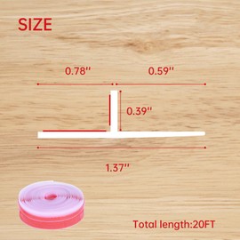 Upgrade T-Shaped Door Draft Stopper, Clear Silicone Seal Strip Weather Stripping for Side of Door Frame (20FTX1.37IN)