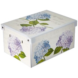 Kanguru la coperta con le maniche Perfumed Cardboard Storage Box, Small, 1 Unit, Model Violet 662 VI, Bianco E Viola, S