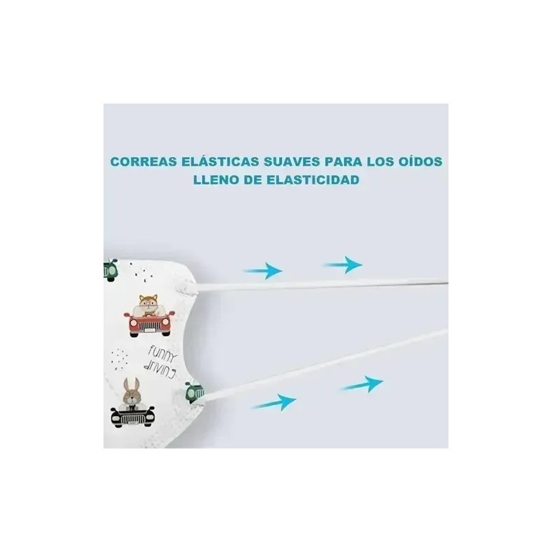 / Mascarillas De Seguridad Infantiles Kf94 Patrón Aleatorio