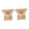 LABRIMP 2Pcs Wooden Rice Ball Molds Triangle Moulds for Rice