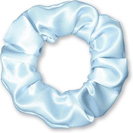Generic Satin Hair Rubber Bands Scrunchy Anti-Hair-Breakage for Women & Girls (Lite Blue), 1 Count (Pack of 1)