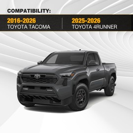 T-TOP WLS No-Drill A-Pillar Ditch Light Brackets for 2016-2026 Toyota Tacoma & 2025-2026 Toyota 4Runner, Bolt-On Hood Mount Kit for Off-Road LED Pod Lights