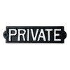 Private Sign Cast Iron Plaque With Screws 21cm Traditional Rustic