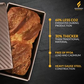 Pullman Loaf Pan with Lid, Ideal for Bread Lovers, Perfect for Sandwich loaf Bread pan – bread pans for homemade bread with lid, Bonus: Brush, Scraper & Pullman bread Pan Giftable Box - (1lb+1lb)