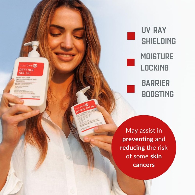 SolarCareB3 Defence SPF 50 Sunscreen, Broad Spectrum UVA/UVB Protection, 5%