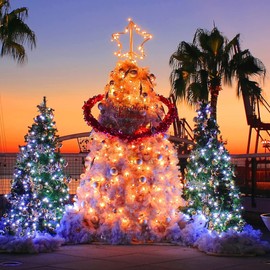 Clear Christmas String Lights 100 Count 25Ft Incandescent Bulb Mini Lights for Indoor Christmas Tree Garland Birthday Wedding Party Festival Decoration, Green Wire