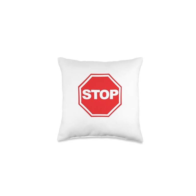 Stop Sign Throw Pillow