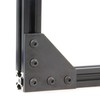 Zeberoxyz 4 Pieces Black L-Shaped Corner Angle Plate with 20