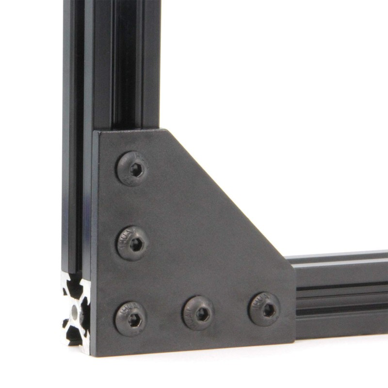 Zeberoxyz 4 Pieces Black L-Shaped Corner Angle Plate with 20