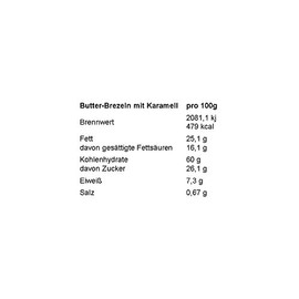 Karamell-Brezeln: Diese knusprige Gebäck in Brezelform mit karamellisiertem Zucker ist einmal etwas ganz Anderes. Allen Karamell-Liebhabern einfach nur zu empfehlen! 400 g (1 Packung)