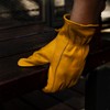 OPENMOON Flex Grip Leather Work Gloves - Durable Wear-Resistant Protect