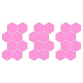 LiteMark 3.5 inch Pink Removable Hexagon Decal Stickers for Floors and Walls - Pack of 24