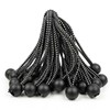 30 Pack 6 inch Black Bungee Balls Cord, Ball Stretch