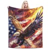 Eagle Blanket American Eagle Flag Fleece Throw Blanket Fuzzy Plush