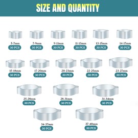 YTKavq 9mm-11mm Double Ear Hose Clamps, Galvanized Steel Rust Proof PEX Clamps for Automotive Plumbing Marine(30 Pcs)