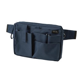 Kutsuwa BE020NB Apron Bag, Stationery Apron Bag, Gusset, Navy, Free