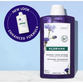Shampoo Klorane Antiamarillamiento Para Canas Centaury 400ml