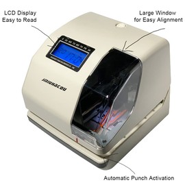 JMIUHACOU T4U Digital Time Stamp,Electronic Time Clock and Document Stamp,Multifunction Time/Date/Number Stamp