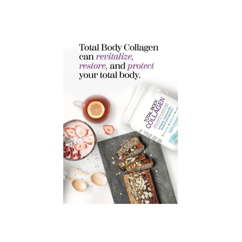 Natural Factors Total Body Collagen Bioactive Peptides Unflavoured, 500g Powder,