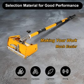 10 inch Drywall Flat Finishing Box with Extension 35"-59" Box Handle, Aluminum Finishing Mud Box, Drywall Flat Box Combo Set, Wide Quick Clean, Drywall Sheetrock Wallboard Finishing Box Tool