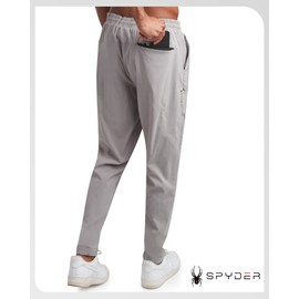 Spyder Mens Work Pants - Moisture Wicking Pants for Work - Lightweight Stretch Casual Golf Wear and Athletic Joggers for Men, Size X-Large, Pewter