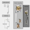 Haidms Brushed Nickel Front Door Handle and Deadbolt Set, Entry