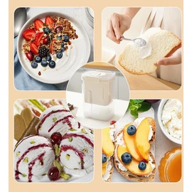 Yogurt Strainer Yogurt Maker with Ultra-fine Mesh Basket and Pressure Spring for Homemade Thick Large Capacity Yogurt (Style 1, 13.3 * 18 * 9.7CM)