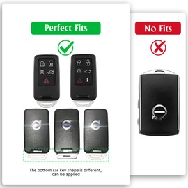 WORCAS - Funda de TPU suave para llavero Volvo XC60 XC90 XC40 S90 V90 sin llave para mando a distancia (transparente-mate)