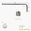 Naiture L Shaped, Corner Shower Head Extension Arm with Flange,